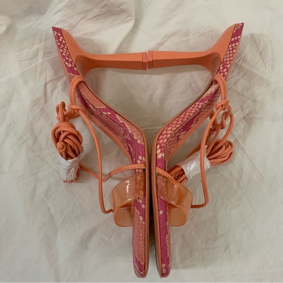 Antonio Melani Barden Lace-Up Dress Sandals 
Citrus Peach 7.5M or 10M New - Picture 5 of 12